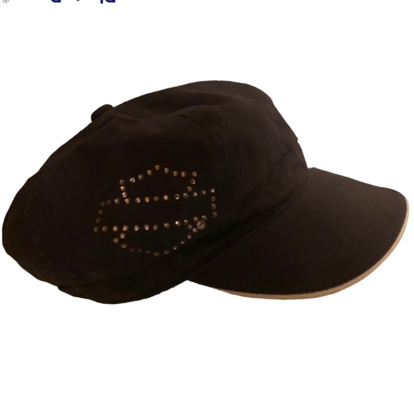 HARLEY DAVIDSON VINTAGE BASEBALL HAT CAP W FAMOUS LOGO PINK CRYSTALS ⭐️⭐️⭐️⭐️⭐️ - Picture 10 of 13